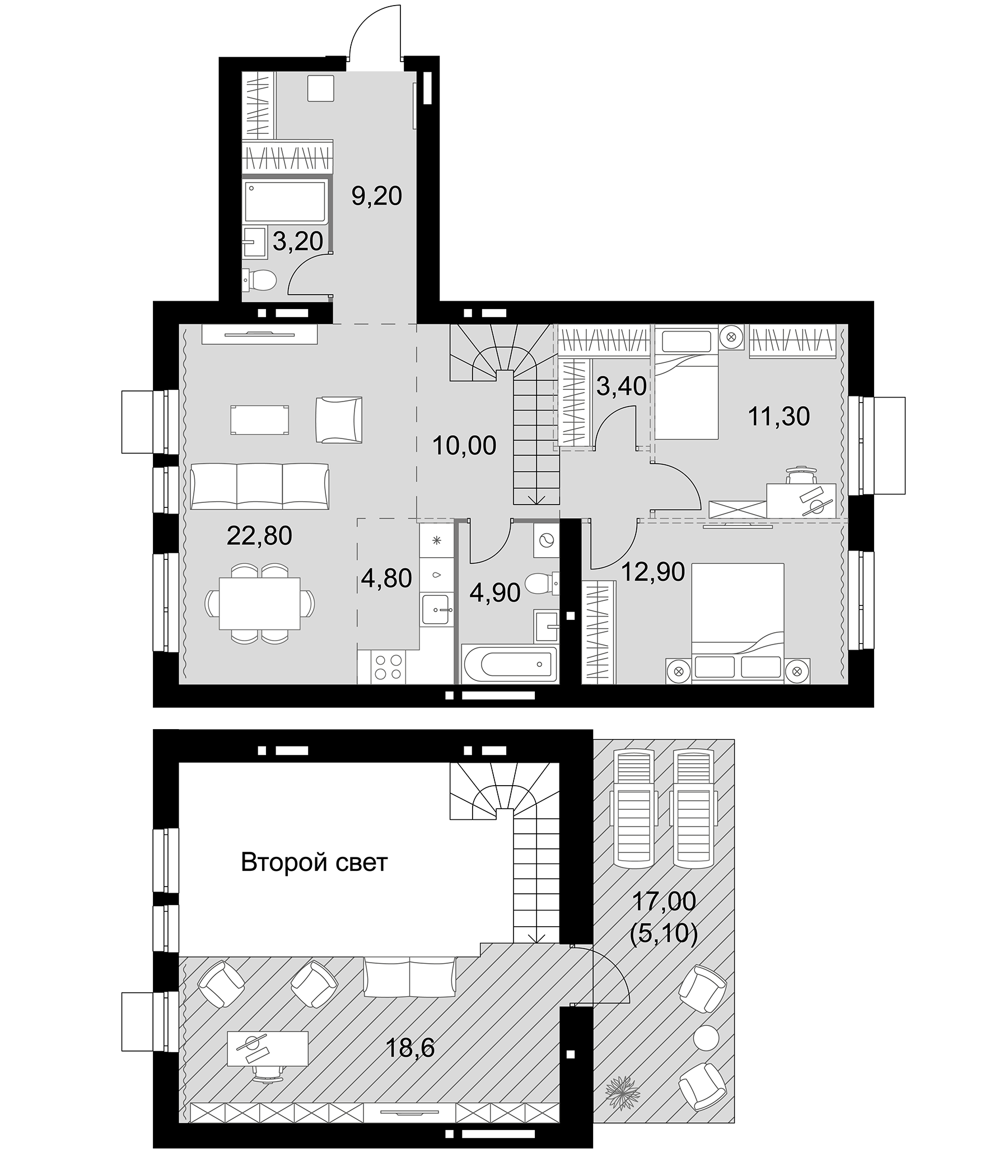 Планировка — Апрелевка Клаб, 4-комн., 101 м²