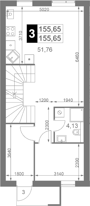 Планировка — Мартемьяново Клаб, 2-комн., 156 м²