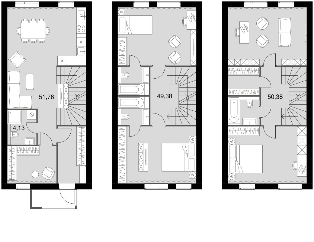 Планировка — Мартемьяново Клаб, 2-комн., 156 м²