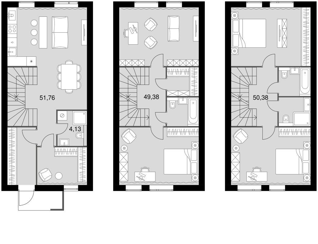 Планировка — Мартемьяново Клаб, 2-комн., 156 м²