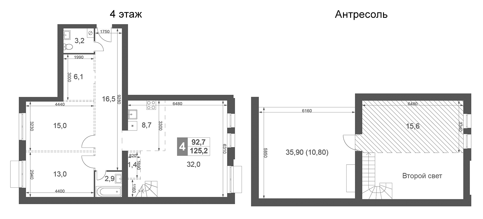 Планировка — Дубровицы Клаб, 4-комн., 114 м²