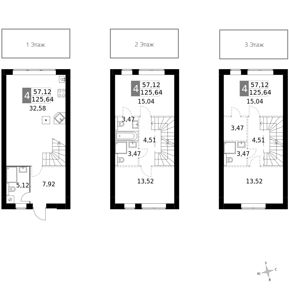 Планировка — Дубровицы Клаб, 4-комн., 126 м²