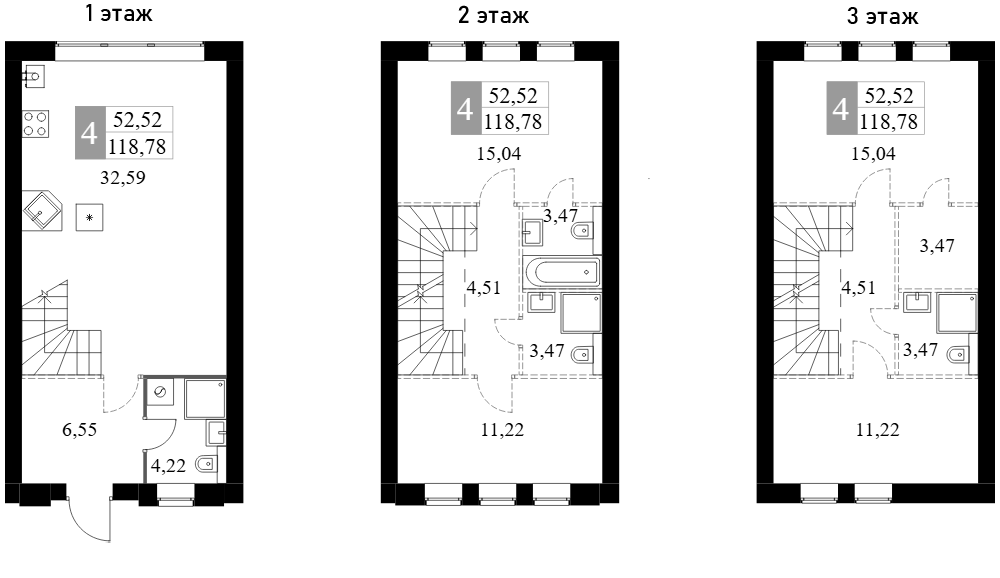 Планировка — Дубровицы Клаб, 4-комн., 119 м²