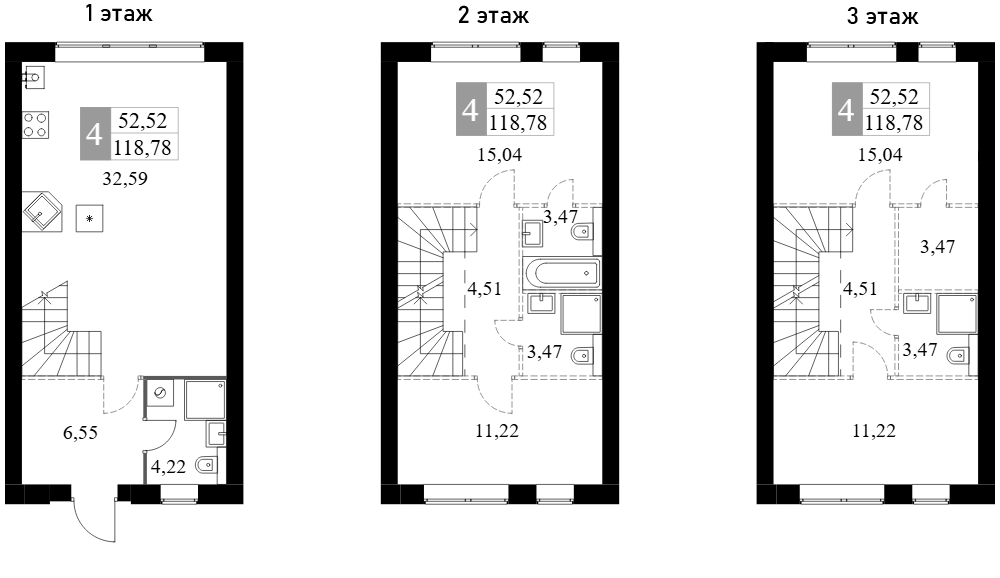 Планировка — Дубровицы Клаб, 4-комн., 119 м²