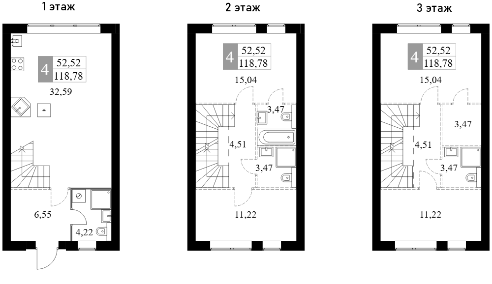 Планировка — Дубровицы Клаб, 4-комн., 119 м²
