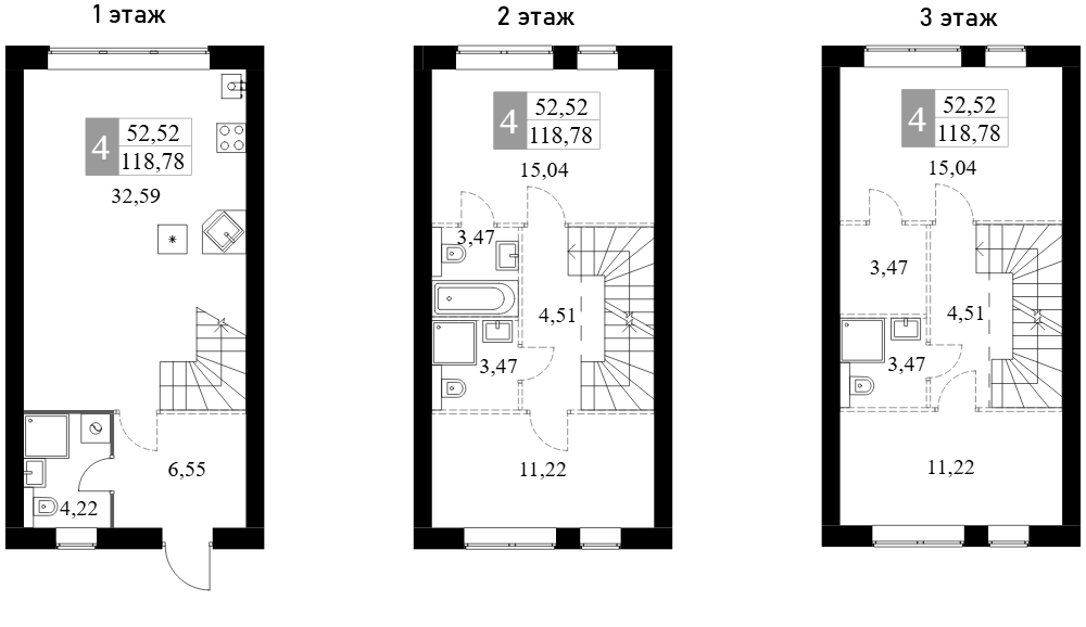 Планировка — Дубровицы Клаб, 4-комн., 119 м²