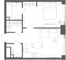 Планировка — СТОУН Грэйн, 2-комн., 47 м²