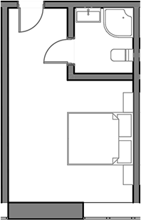 Планировка — Сосновый бор, Студия, 18 м²