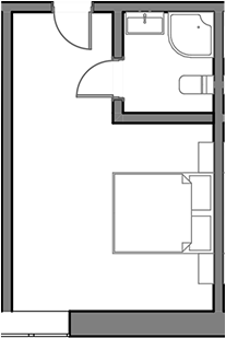 Планировка — Сосновый бор, Студия, 18 м²