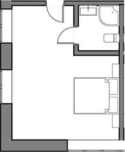 Планировка — Сосновый бор, Студия, 18 м²