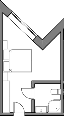 Планировка — Сосновый бор, Студия, 18 м²