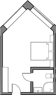 Планировка — Сосновый бор, Студия, 18 м²