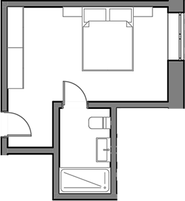 Планировка — Сосновый бор, Студия, 18 м²