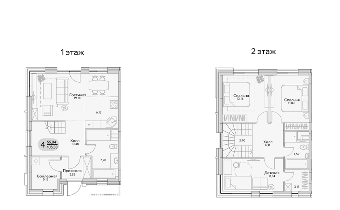 Планировка — Эко-парк Троицкое, 4-комн., 105 м²