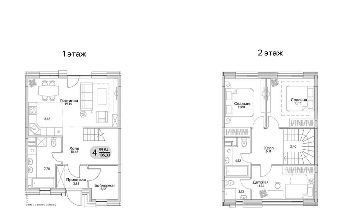 Планировка — Эко-парк Троицкое, 4-комн., 105 м²