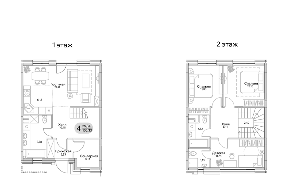 Планировка — Эко-парк Троицкое, 4-комн., 105 м²