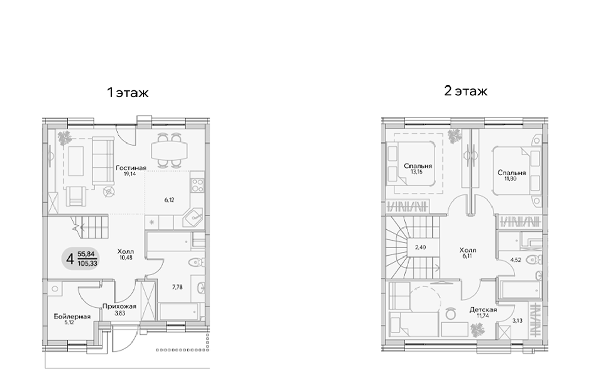 Планировка — Эко-парк Троицкое, 4-комн., 105 м²