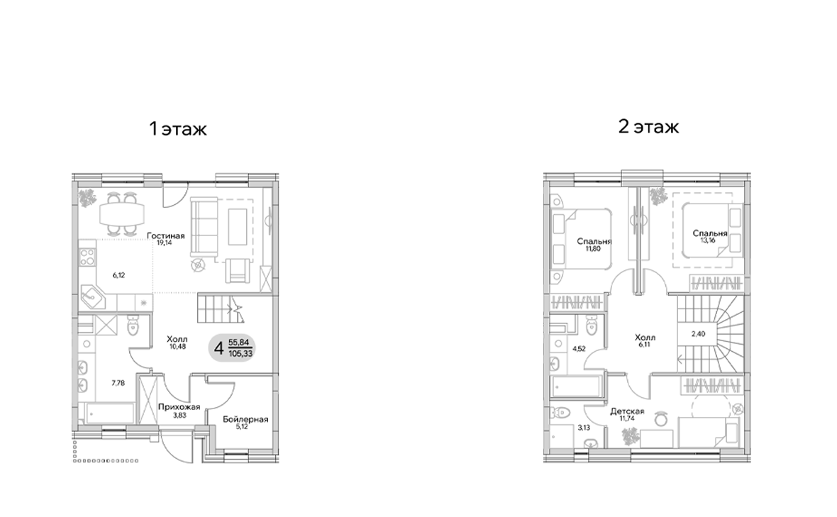 Планировка — Эко-парк Троицкое, 4-комн., 105 м²