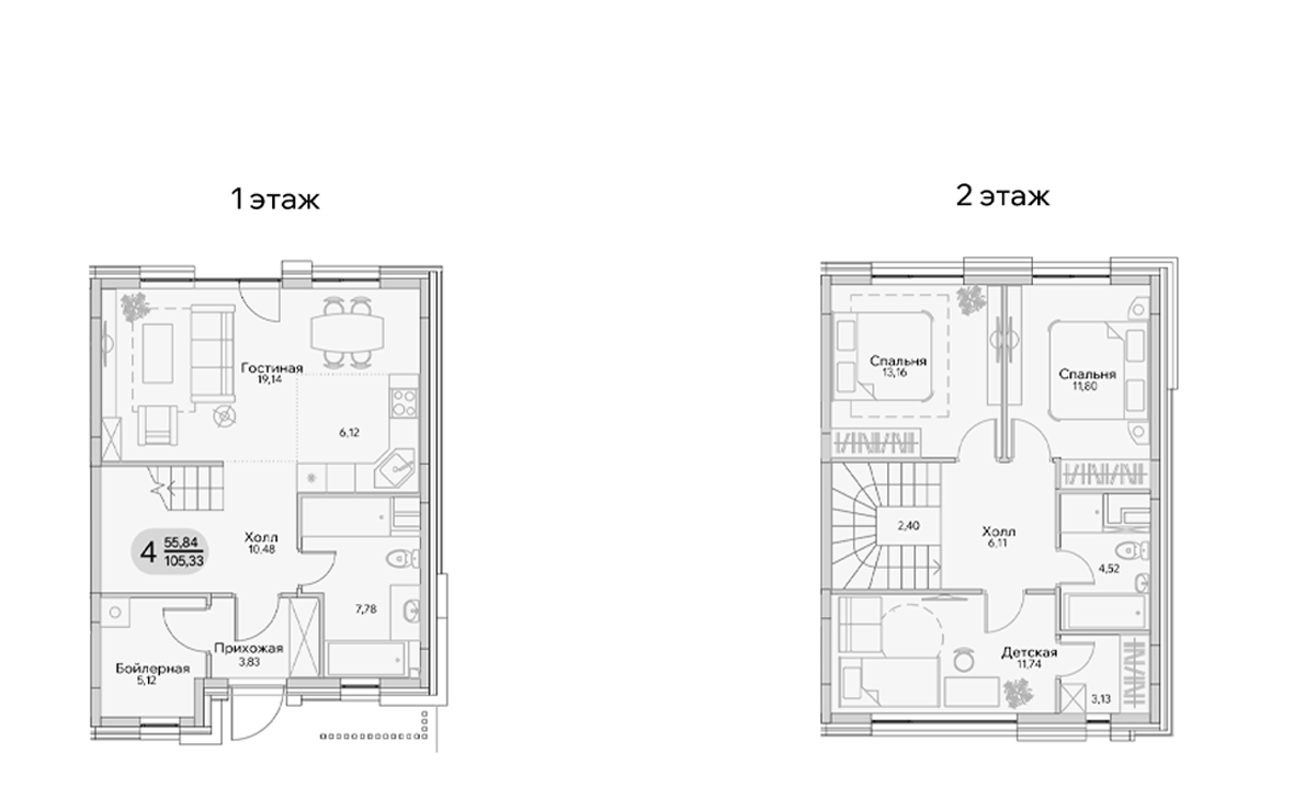 Планировка — Эко-парк Троицкое, 4-комн., 105 м²