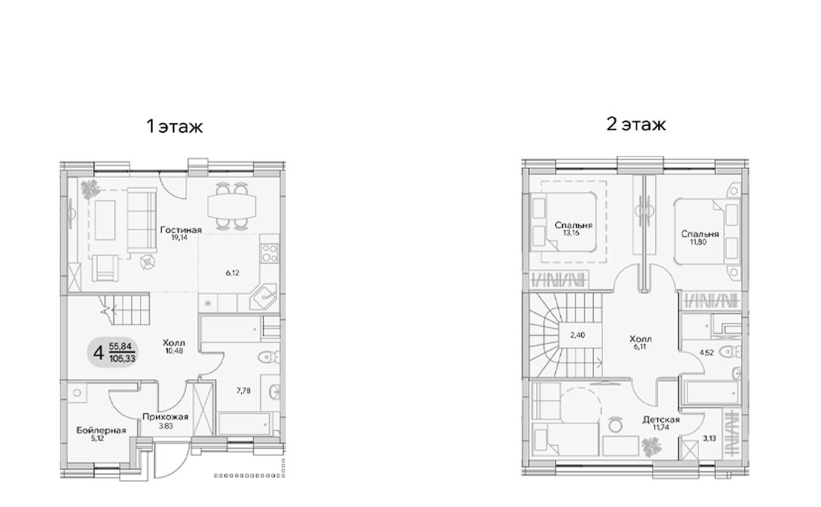 Планировка — Эко-парк Троицкое, 4-комн., 105 м²