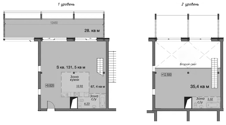 Планировка — Лофт-аппартаменты Fabrik, 1-комн., 132 м²