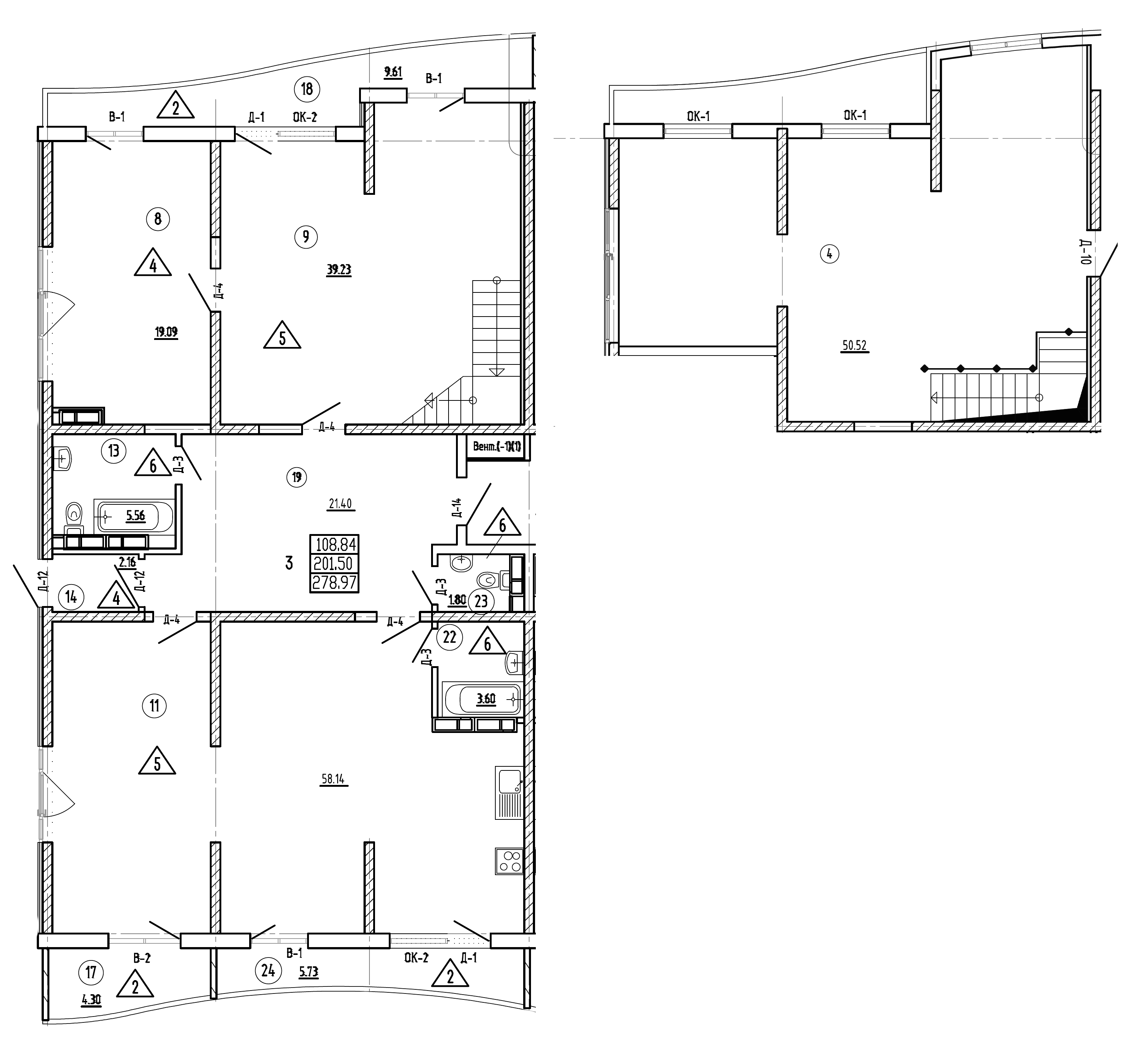 Планировка — Радонеж, 4-комн., 269 м²