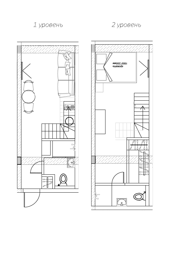 Планировка — Mirror Family, 1-комн., 42 м²