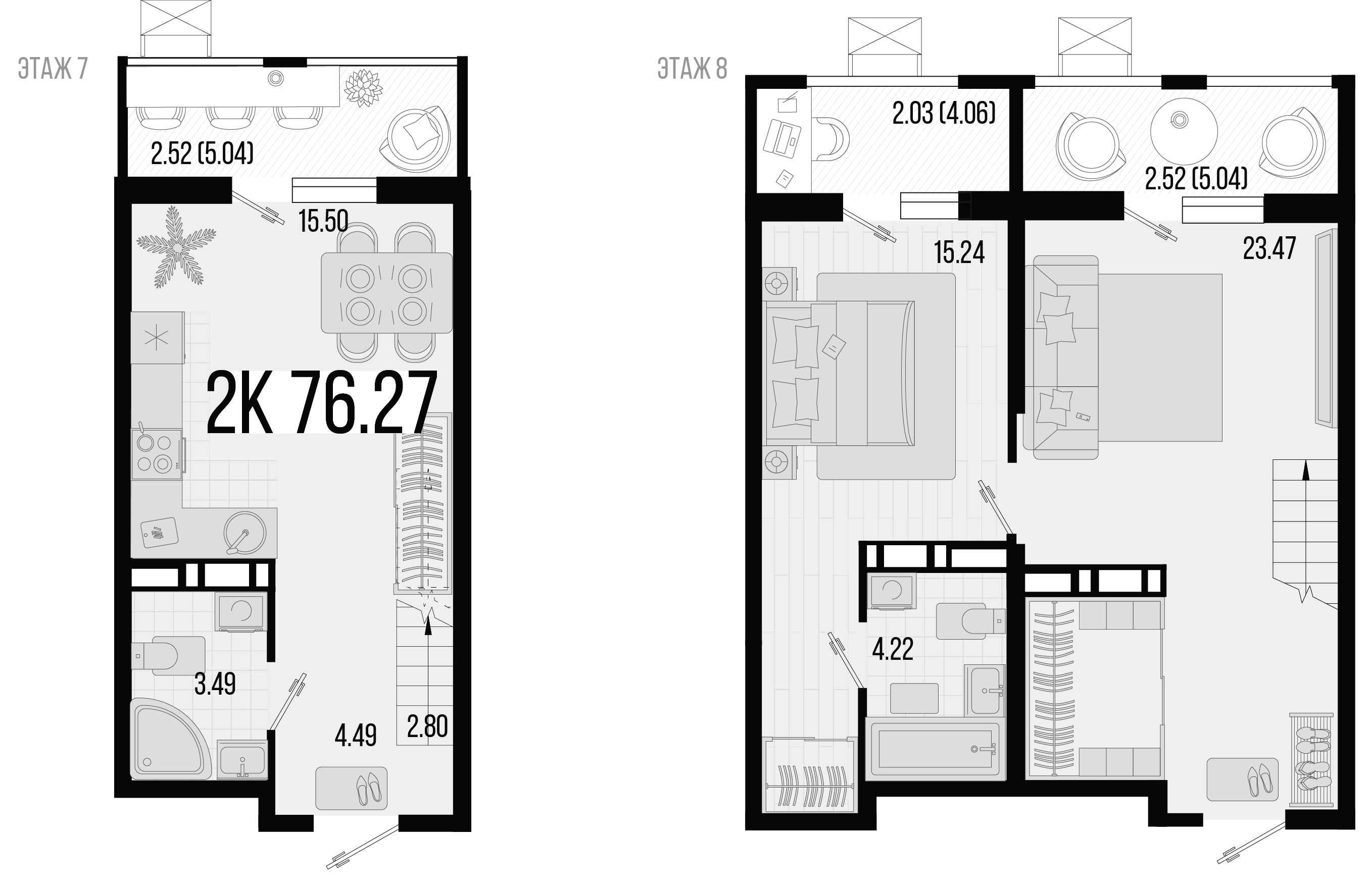 Планировка — Цветной бульвар, 3-комн., 69 м²