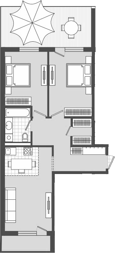 Планировка — Парк Утриш, 1-комн., 92 м²