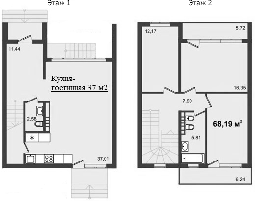 Планировка — Парк Утриш, 3-комн., 114 м²