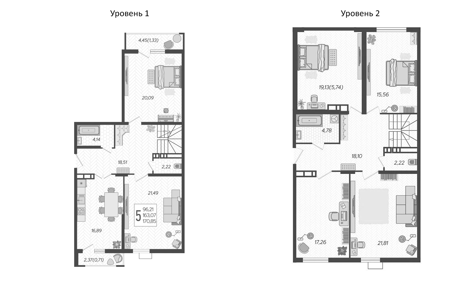 Планировка — Режиссер, 5-комн., 163 м²