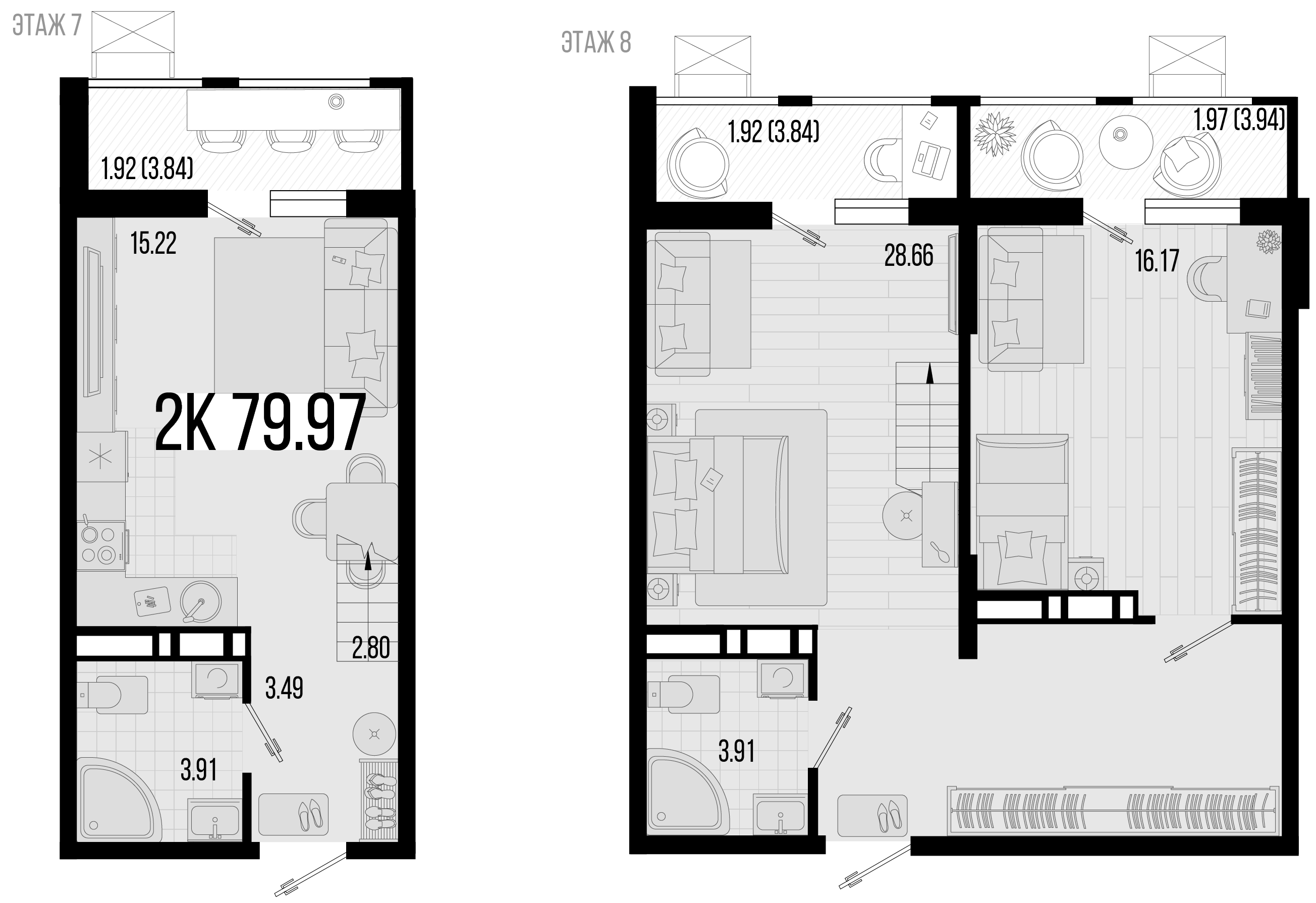 Планировка — Цветной бульвар, 3-комн., 74 м²