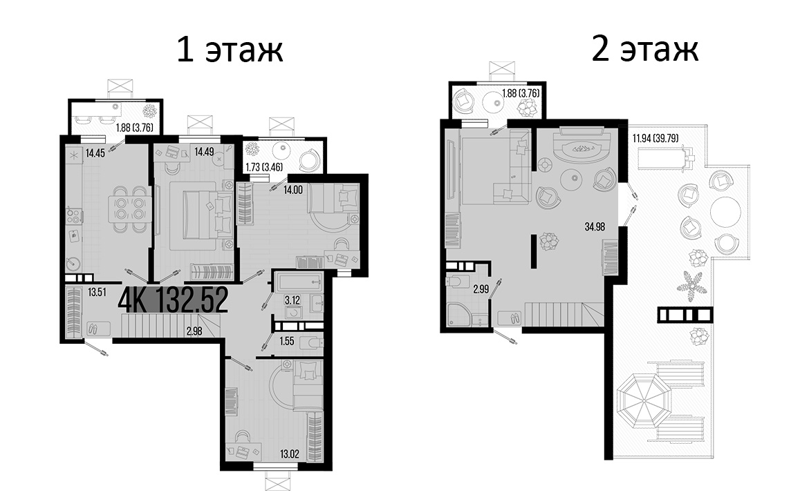 Планировка — Цветной бульвар, 4-комн., 115 м²