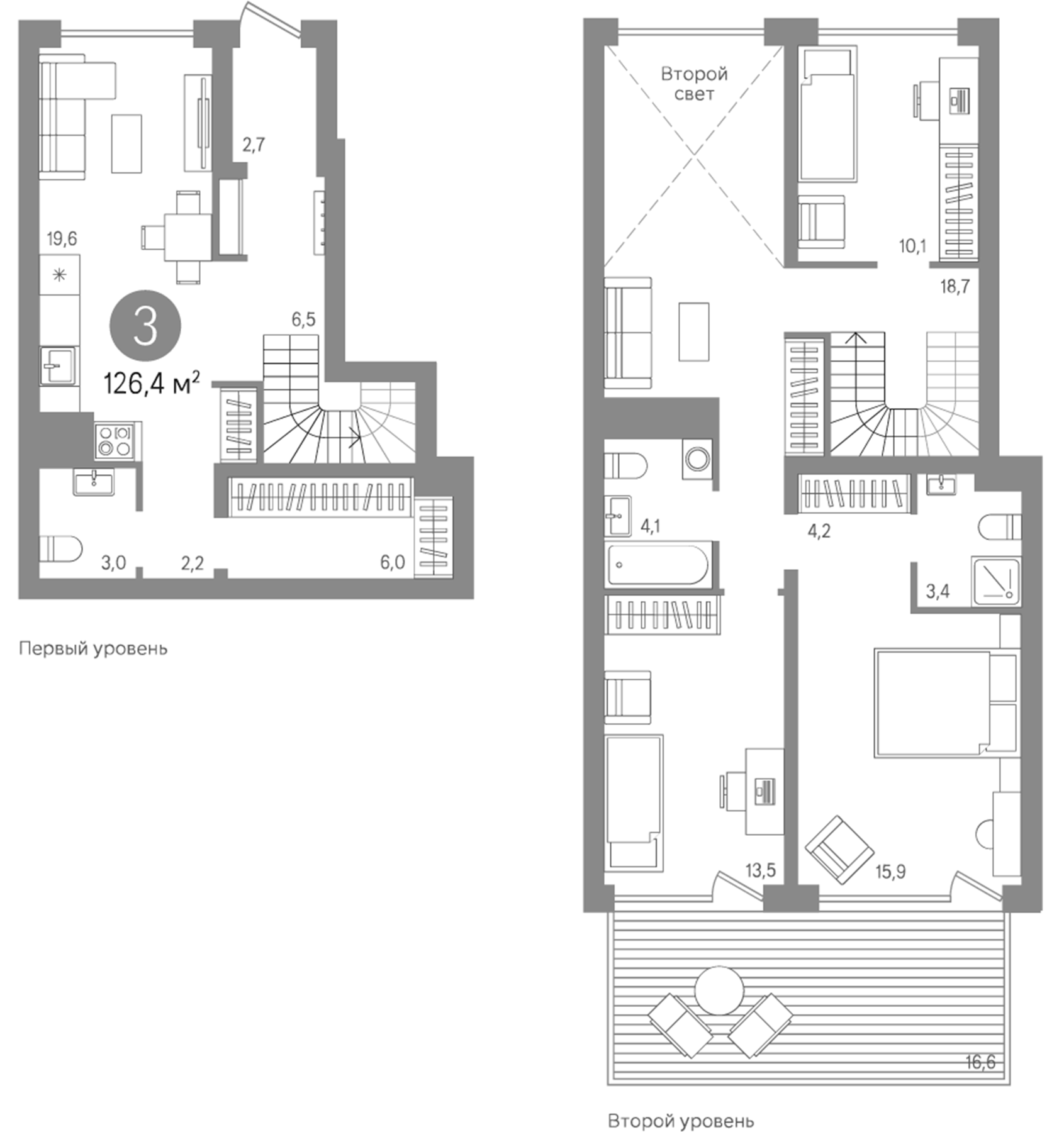 Планировка — Авиатор, 4-комн., 110 м²