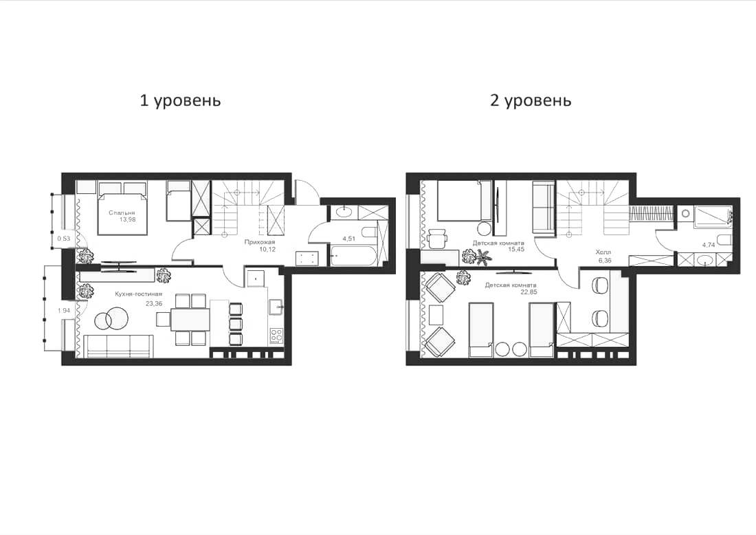 Планировка — Марсель-2, 3-комн., 101 м²