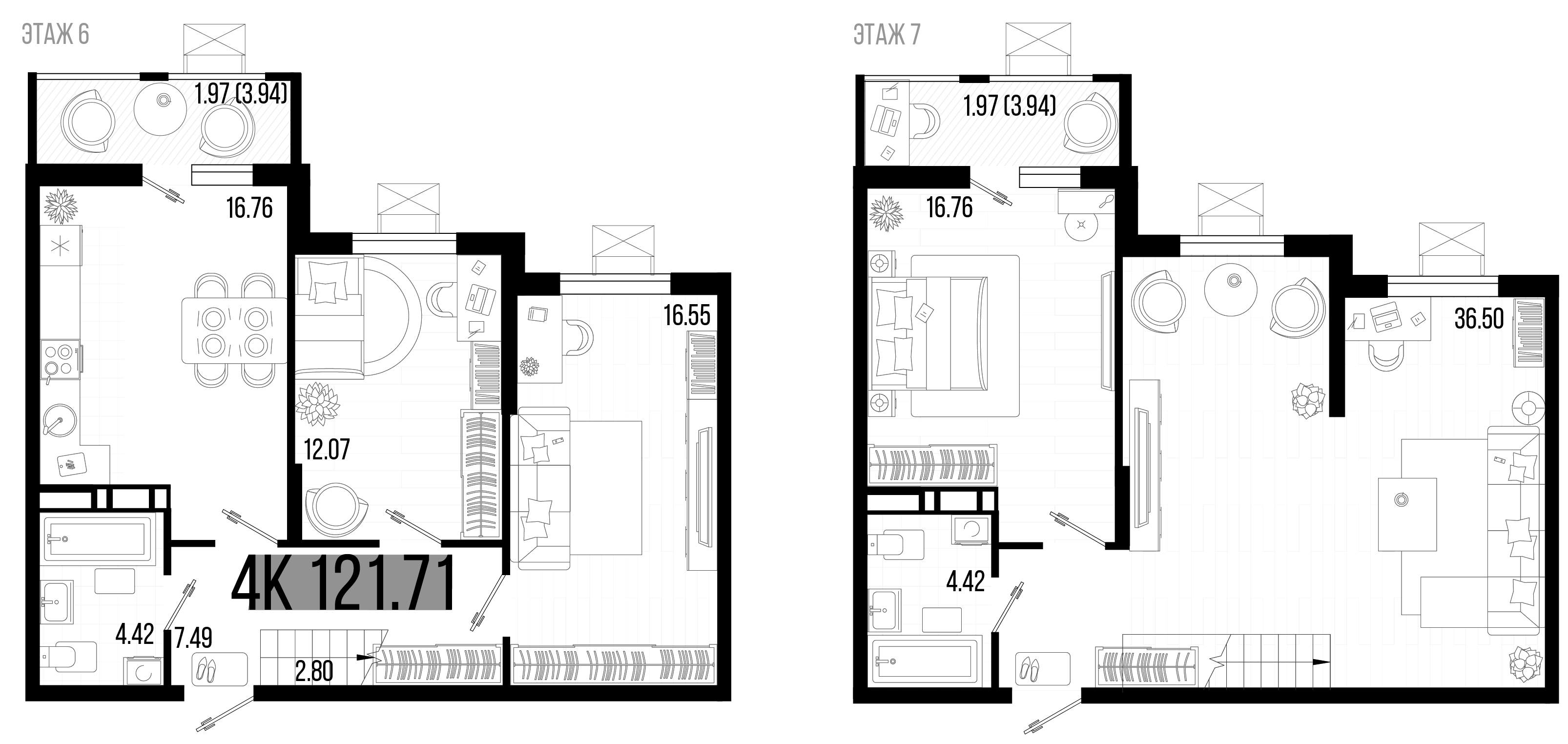 Планировка — Цветной бульвар, 5-комн., 118 м²