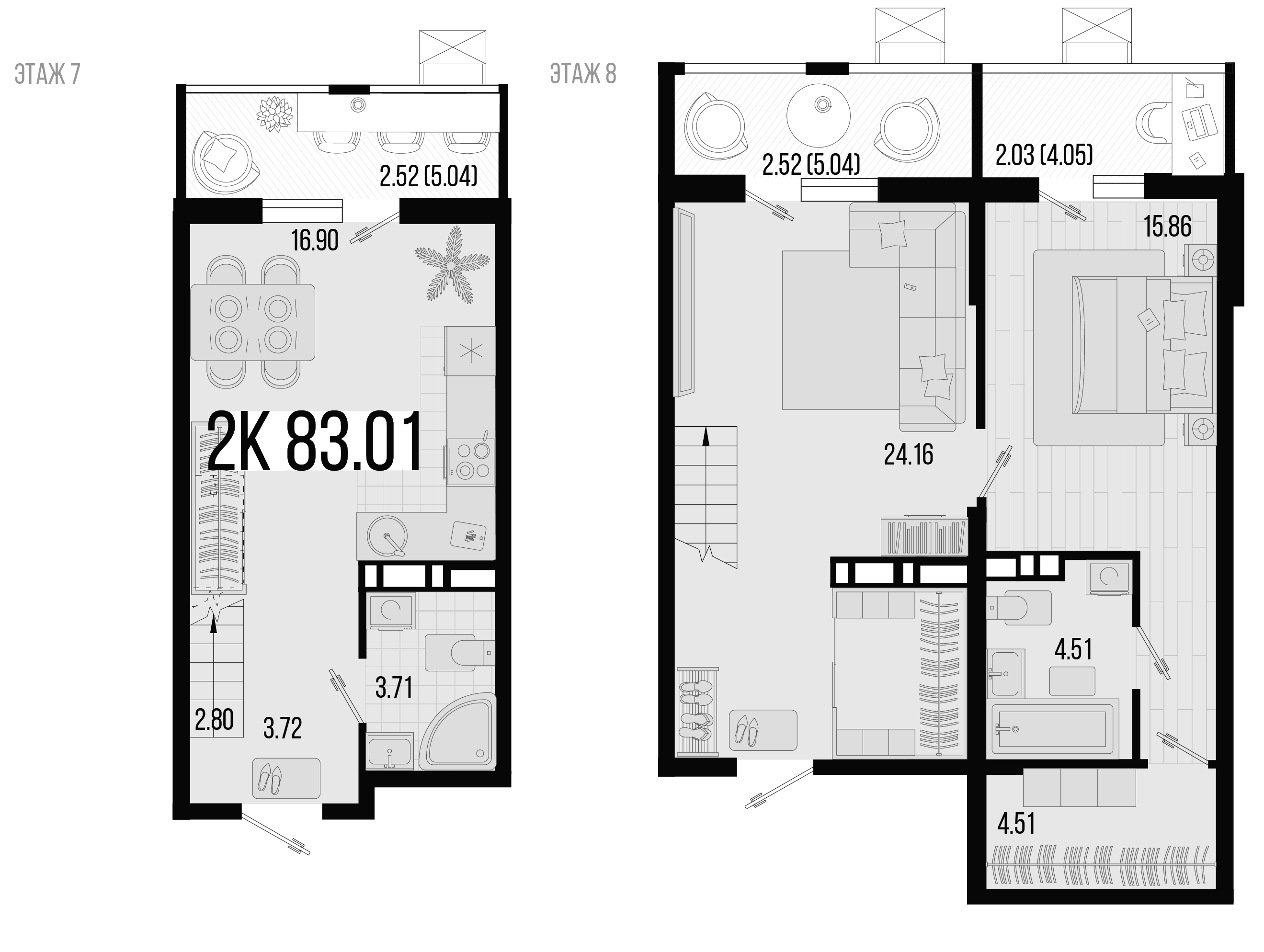 Планировка — Цветной бульвар, 3-комн., 76 м²