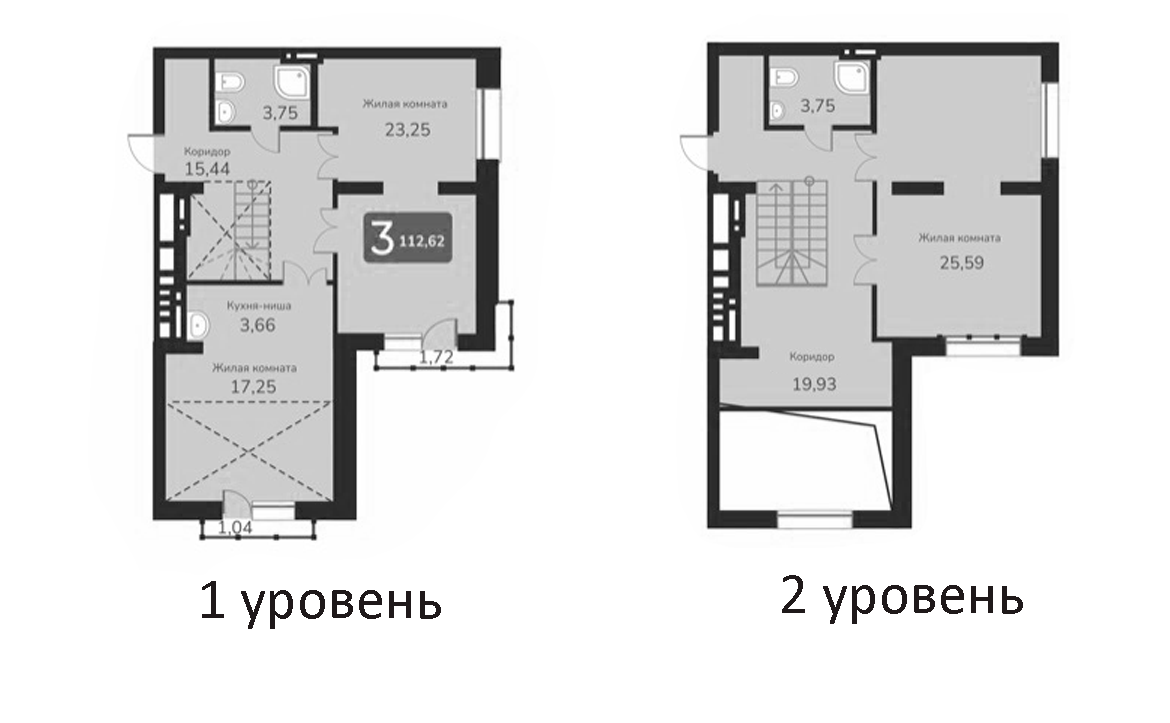 Планировка — Марсель-2, 3-комн., 113 м²