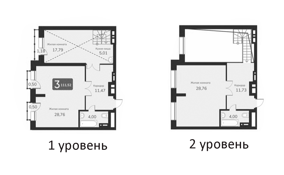 Планировка — Марсель-2, 4-комн., 112 м²