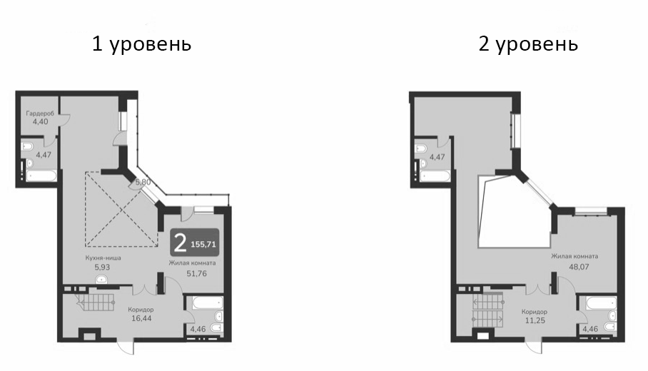 Планировка — Марсель-2, 2-комн., 156 м²