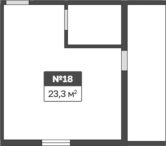 Планировка — Апарт-отель Есенин Дача, 1-комн., 23 м²