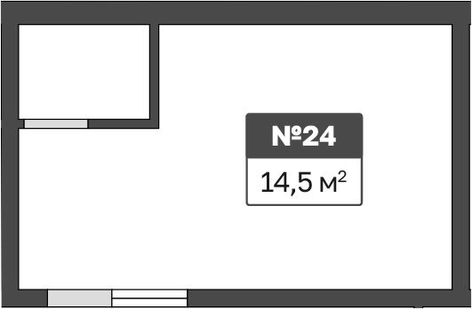 Планировка — Апарт-отель Есенин Дача, 1-комн., 26 м²