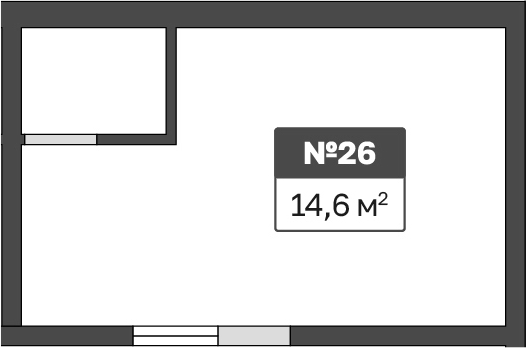 Планировка — Апарт-отель Есенин Дача, 1-комн., 27 м²
