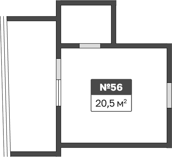 Планировка — Апарт-отель Есенин Дача, 1-комн., 21 м²
