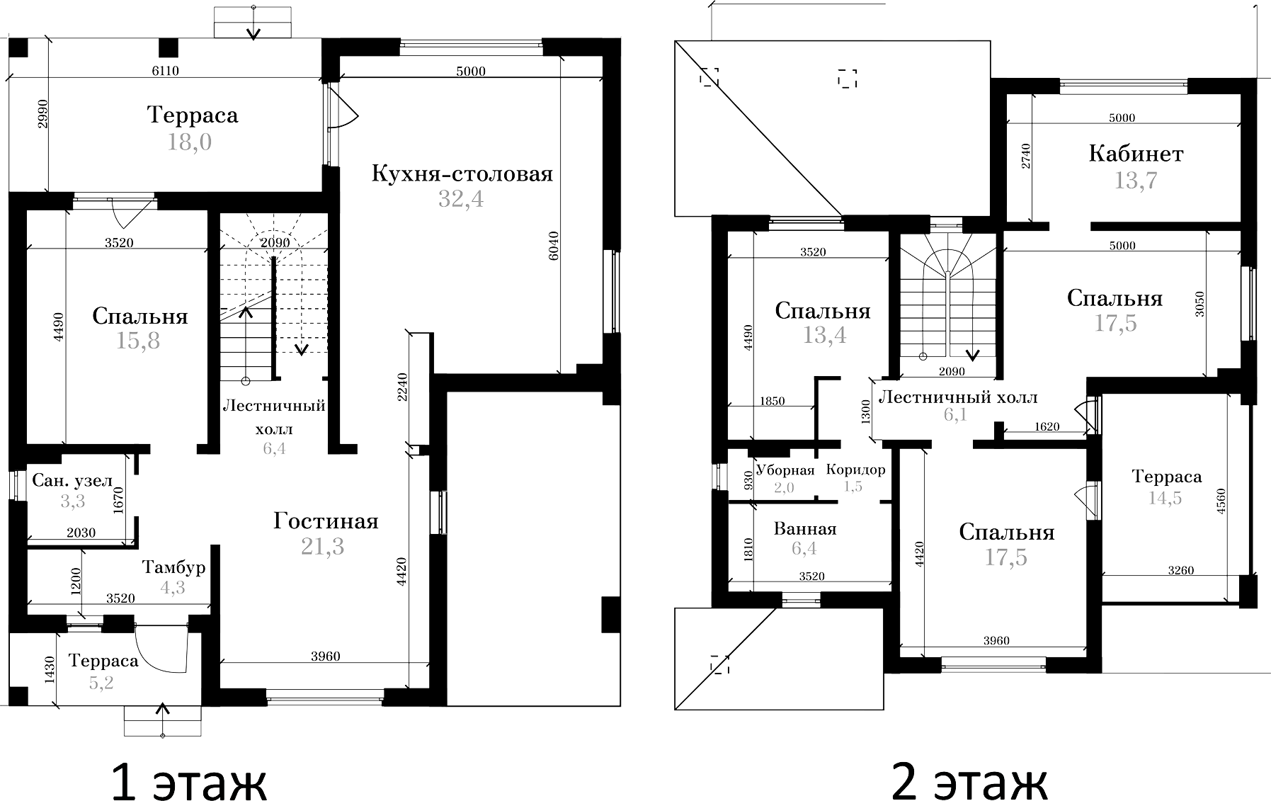 Планировка — Коттеджный поселок Онегин парк, 6-комн., 185 м²