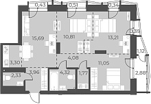 Планировка — Русское солнце, 4-комн., 71 м²