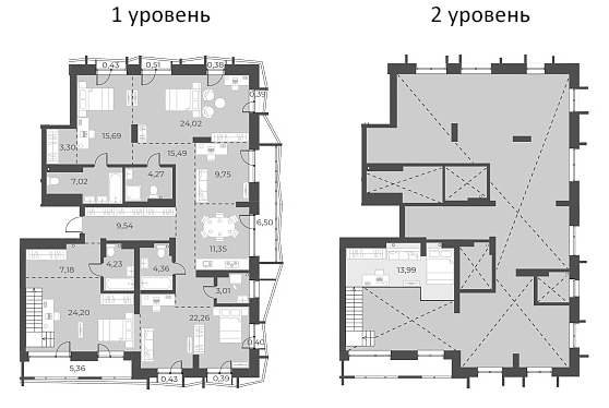 Планировка — Русское солнце, 5-комн., 180 м²