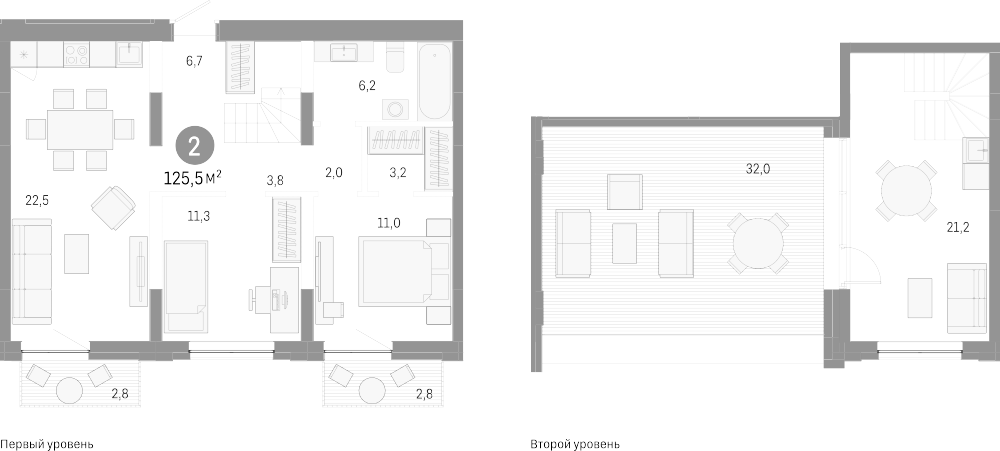 Планировка — Европейский берег, 3-комн., 88 м²
