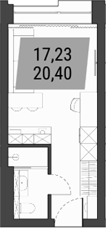 Планировка — Лэнд Лорд, Студия, 20 м²