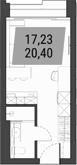 Планировка — Лэнд Лорд, Студия, 20 м²